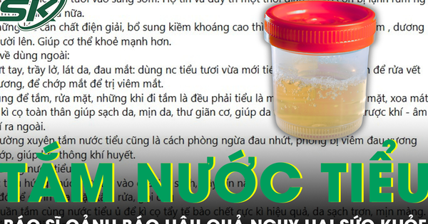 Cảnh báo trào lưu dùng nước tiểu để tắm, rửa mặt gây nguy hại sức khỏe