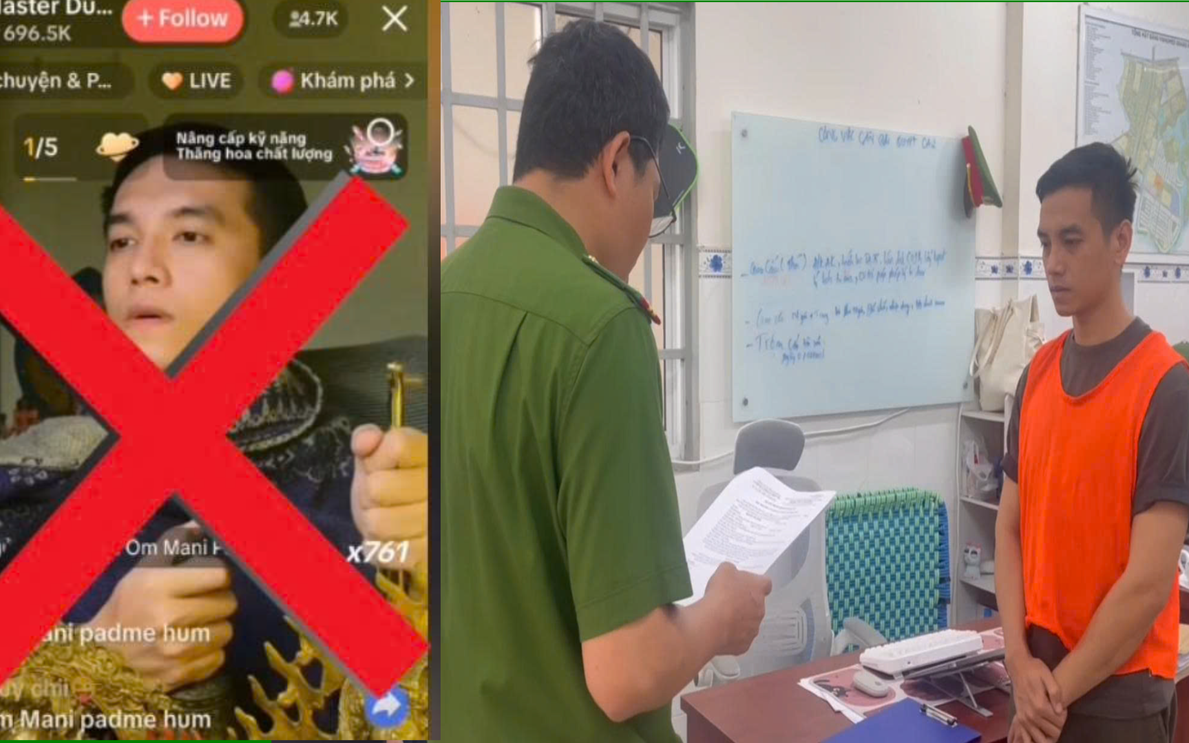 "Master Dũng Văn" bị bắt vì lừa đảo tâm linh