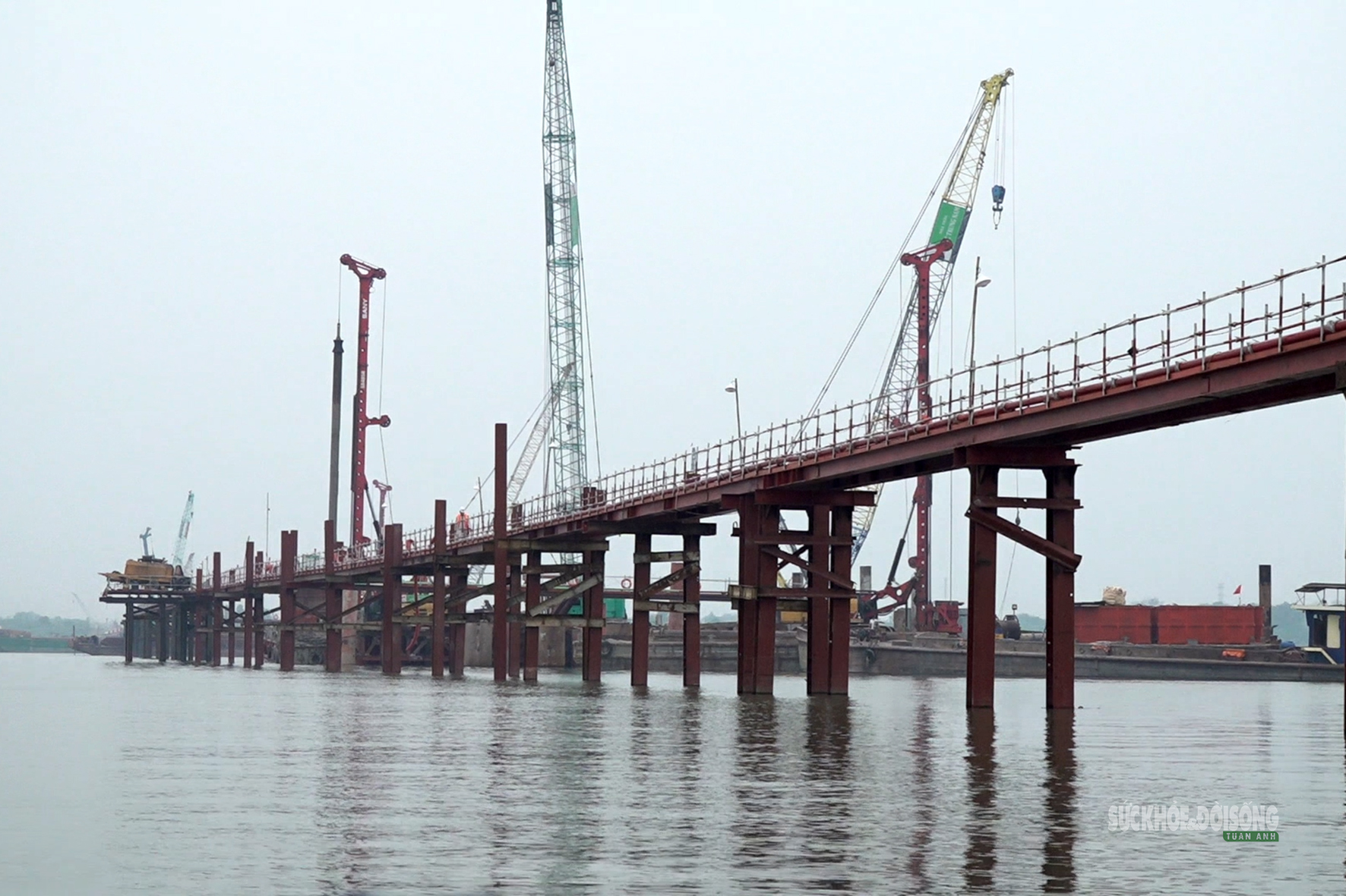 Cầu Ngọc Hồi hối hả thi công nối đôi bờ Hà Nội - Hưng Yên- Ảnh 10.
