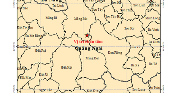 Quảng Ngãi lại hứng liên tiếp 3 trận động đất gây rung lắc