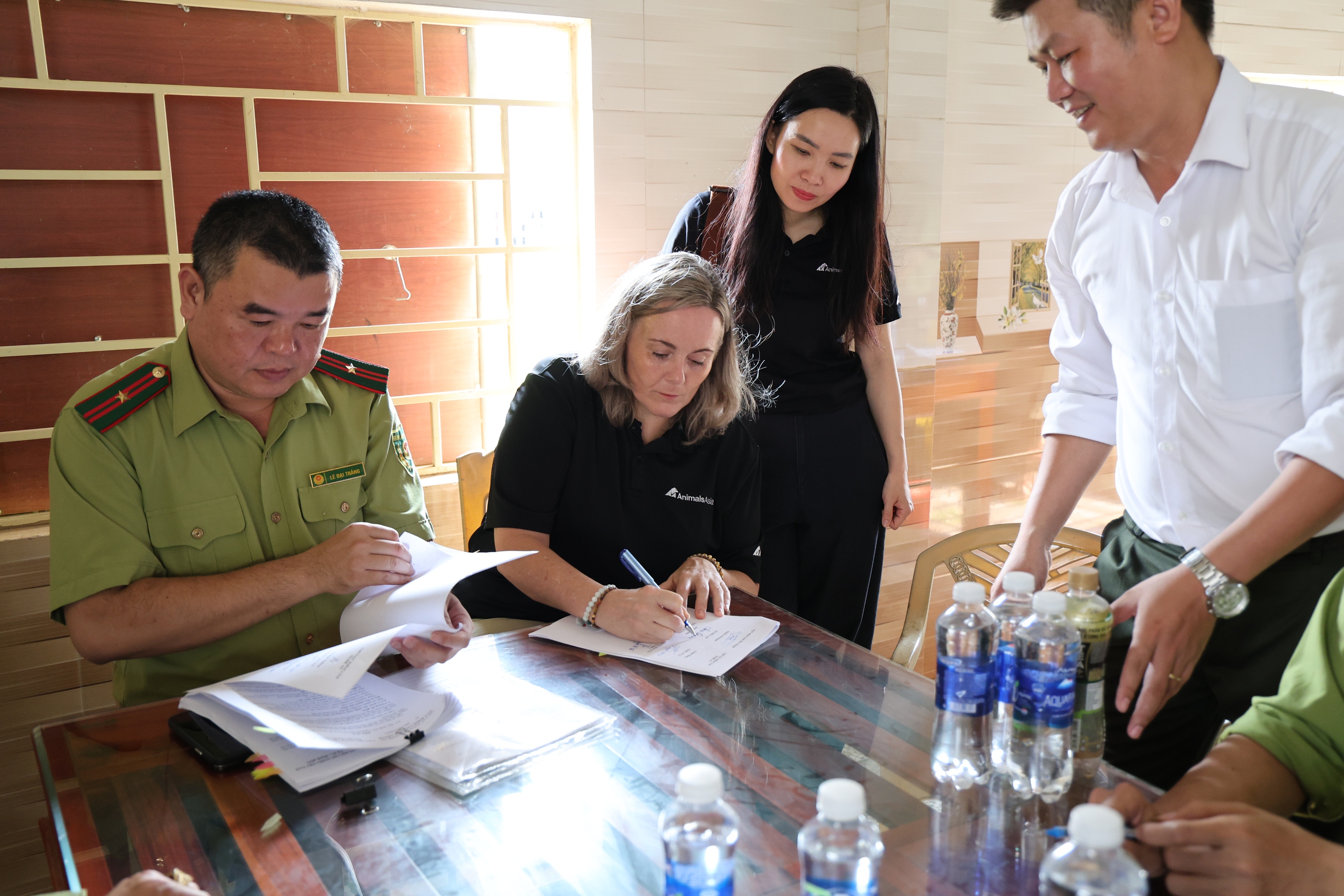 Giải cứu 2 cá thể gấu bị nuôi nhốt nhiều năm về 'nhà mới' ở Bạch Mã- Ảnh 1.