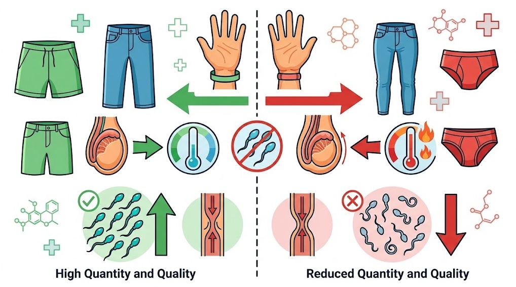 Ngồi lâu, mặc quần chật ảnh hưởng lớn đến chất lượng tinh trùng- Ảnh 2.