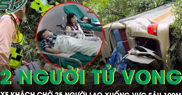 Xe khách chở 25 người lao xuống vực sâu 100m, 2 người tử vong, nhiều người bị thương