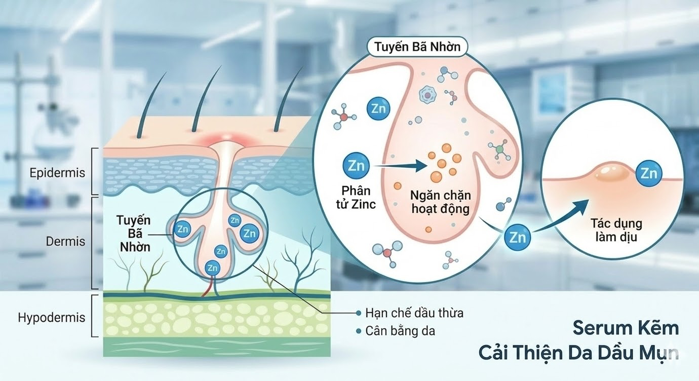 Serum kẽm: 'Chìa khóa' kiểm soát dầu nhờn và giải quyết bài toán mụn viêm- Ảnh 2. Serum kẽm: 'Chìa khóa' kiểm soát dầu nhờn và giải quyết bài toán mụn viêm- Ảnh 2.