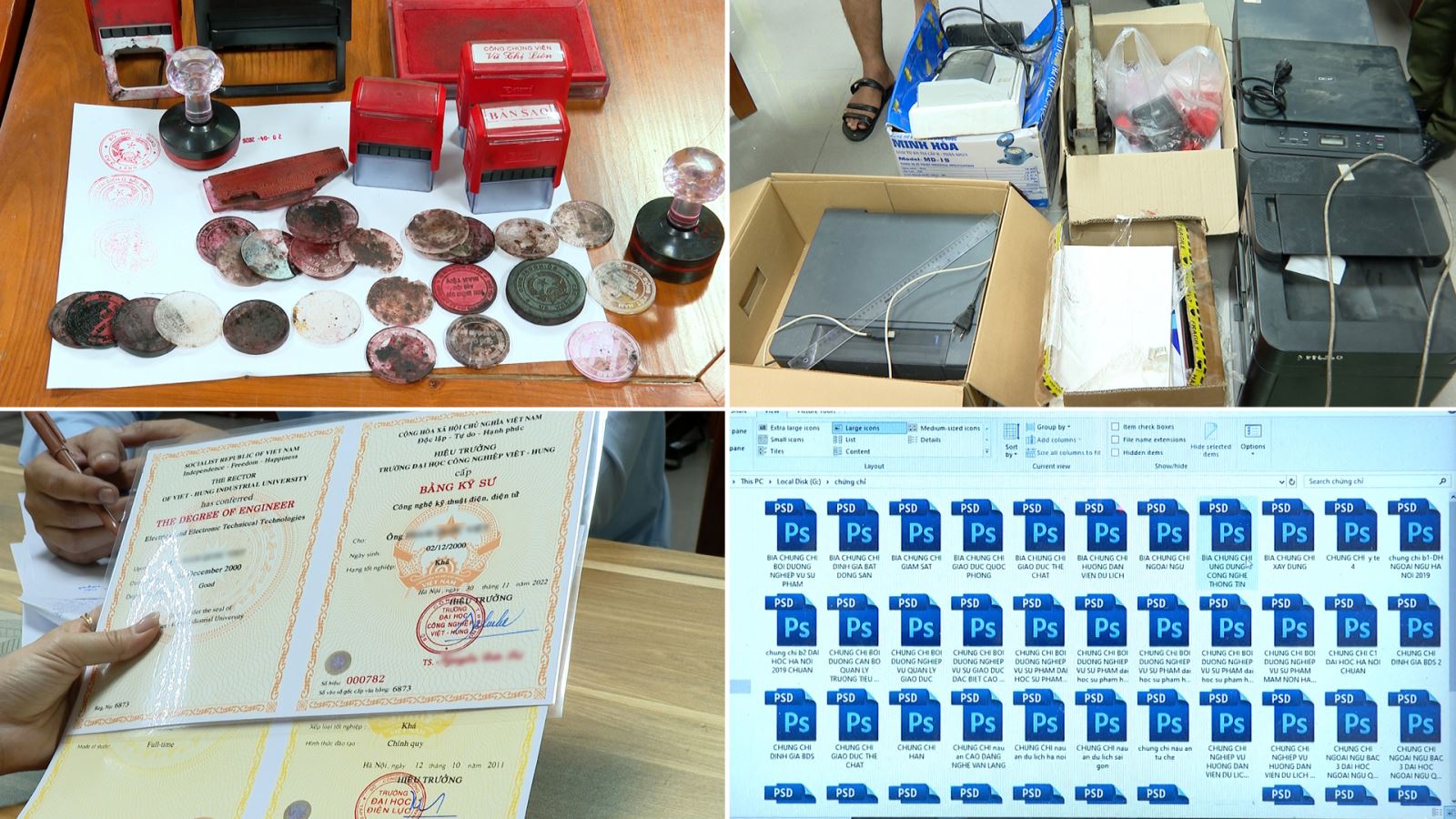 Nhiều bằng kỹ sư, cử nhân được 'cấp' bởi ổ nhóm làm giả tài liệu- Ảnh 2. Nhiều bằng kỹ sư, cử nhân được 'cấp' bởi ổ nhóm làm giả tài liệu- Ảnh 2.