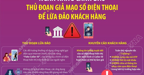 Ngân hàng cảnh báo thủ đoạn giả mạo số điện thoại để lừa đảo khách hàng