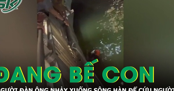 Khoảnh khắc nghẹt thở: Đang đi dạo cùng vợ con, người đàn ông nhảy xuống sông Hàn cứu người
