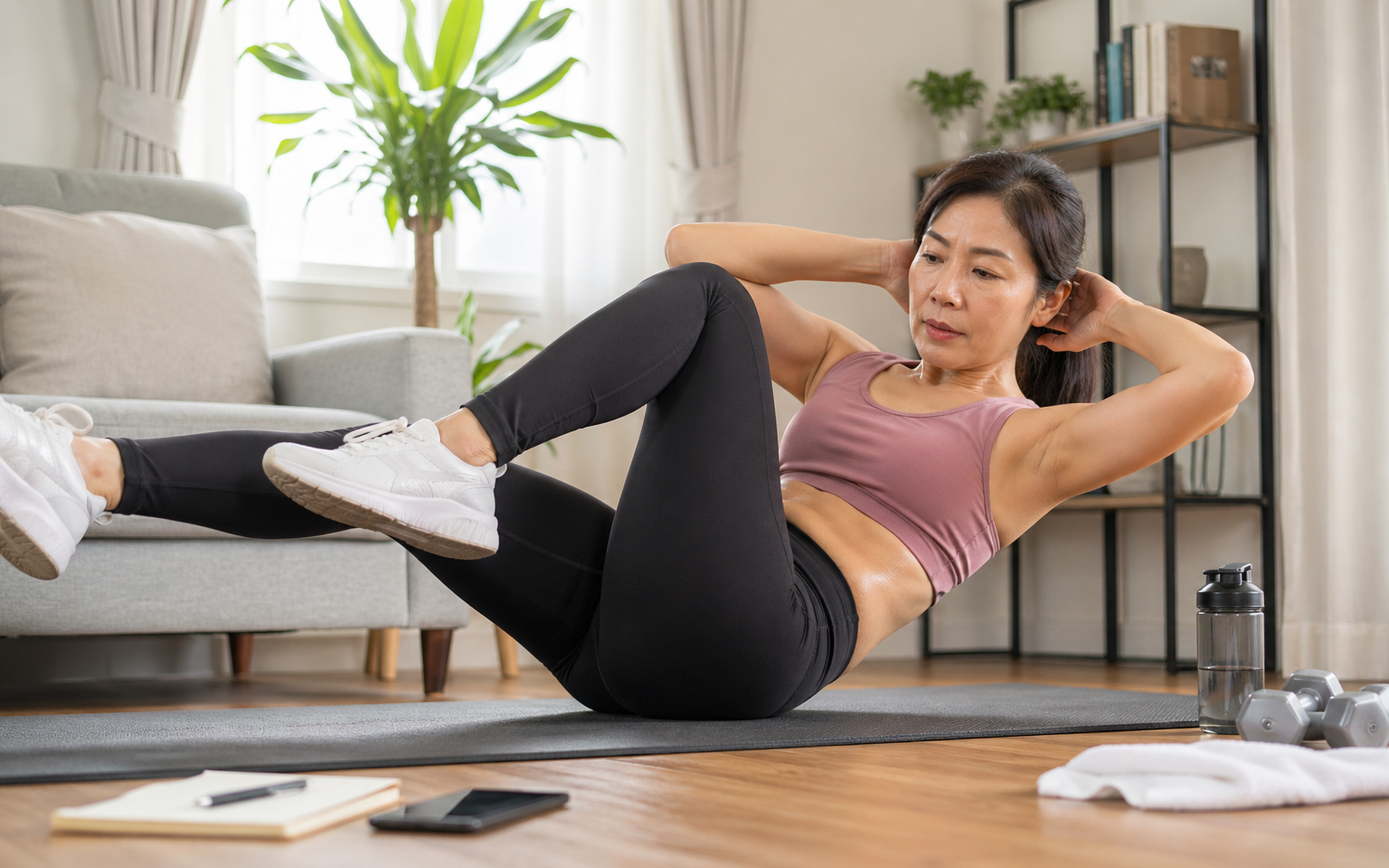 Phụ nữ nên tập buổi sáng hay buổi tối để giảm mỡ bụng hiệu quả?