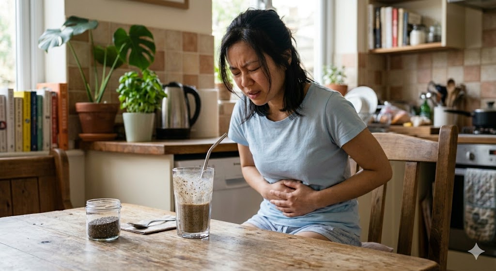 Hạt chia tốt nhưng có người bị đầy bụng, khó tiêu sau ăn, vì sao?- Ảnh 1. Hạt chia tốt nhưng có người bị đầy bụng, khó tiêu sau ăn, vì sao?- Ảnh 1.