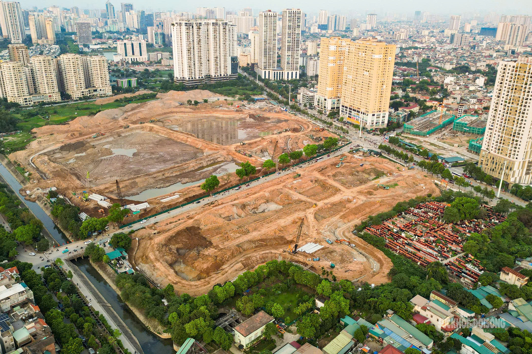 Hồ điều hòa Mễ Trì - Đồng Bông 2 gấp rút về đích trước mùa mưa- Ảnh 3.