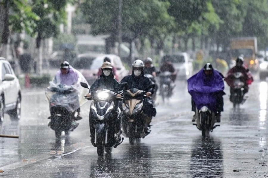 Không khí lạnh gây mưa dông mạnh ở nhiều khu vực Bắc Bộ- Ảnh 1.
