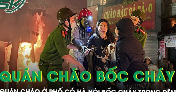 Quán cháo ở phố cổ Hà Nội bốc cháy ngùn ngụt trong đêm, giải cứu 4 người mắc kẹt bên trong