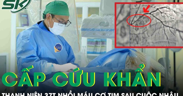 Sau cuộc nhậu, người đàn 37 tuổi bất ngờ lên cơn nhồi máu cơ tim phải cấp cứu khẩn
