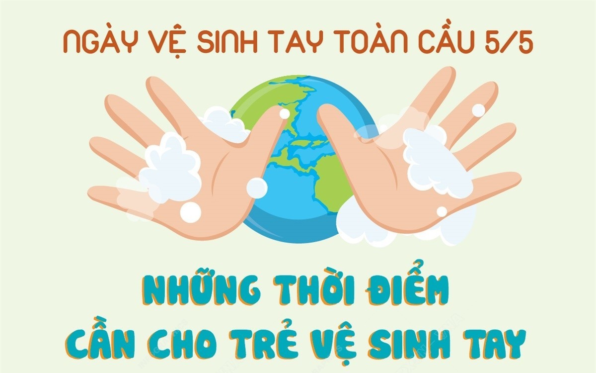 Ngày vệ sinh tay toàn cầu 5/5: Bạn đã biết vệ sinh tay đúng cách cho trẻ?