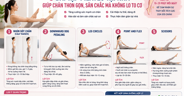5 bài tập Pilates tại nhà giúp chân săn chắc mà không lo to cơ