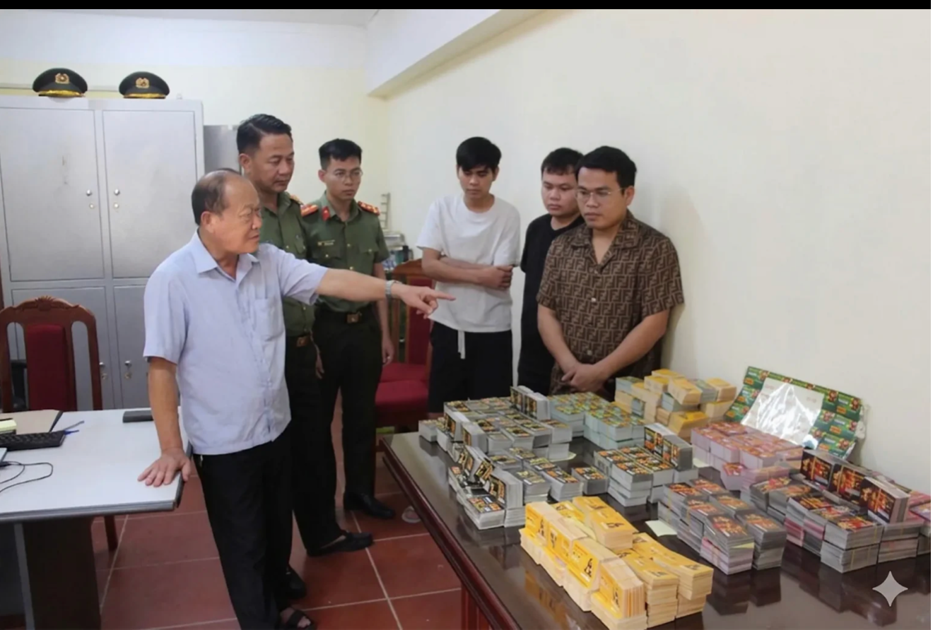 base64-1781577974332574904753 Bán vé cào trúng thưởng giả, nhóm đối tượng lừa đảo hàng nghìn người- Ảnh 1.