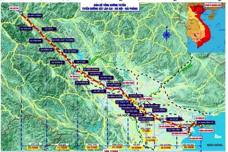Khẩn trương giải phóng mặt bằng Dự án đường sắt Lào Cai - Hà Nội - Hải Phòng- Ảnh 1.